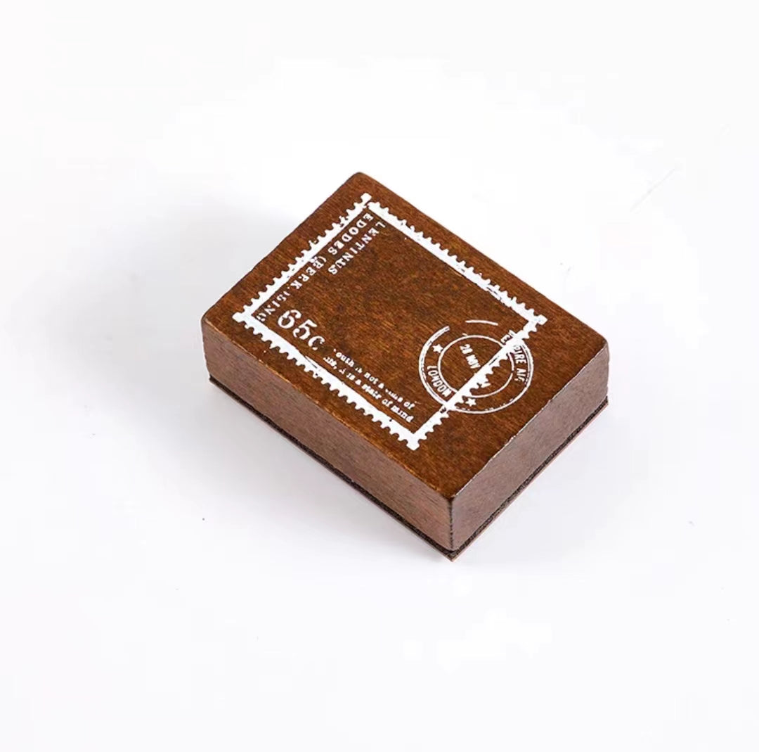 Retro træstempel