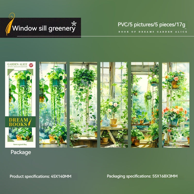 Journal decoration papers bookmark (Alice garden)