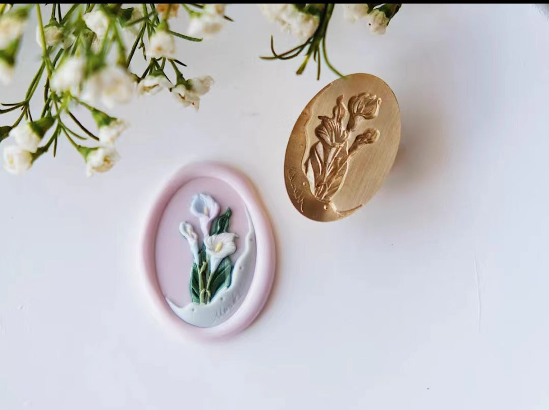 Sello de cera floral