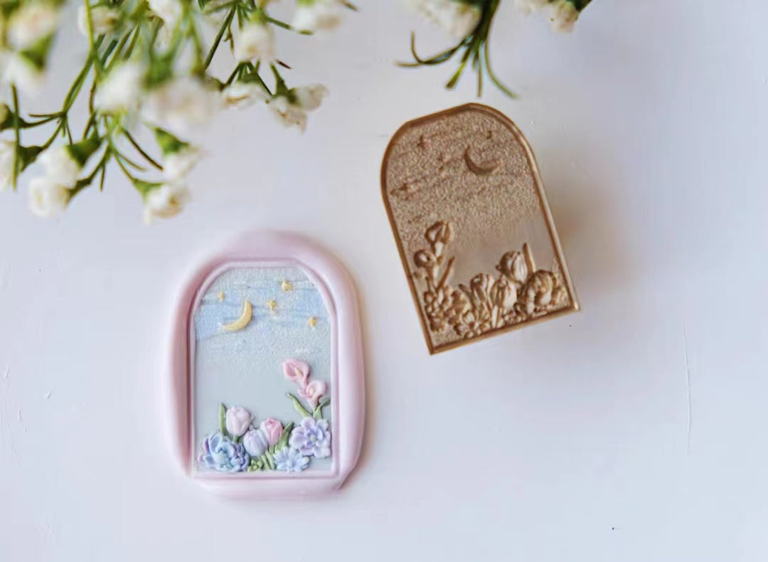 Sello de cera floral