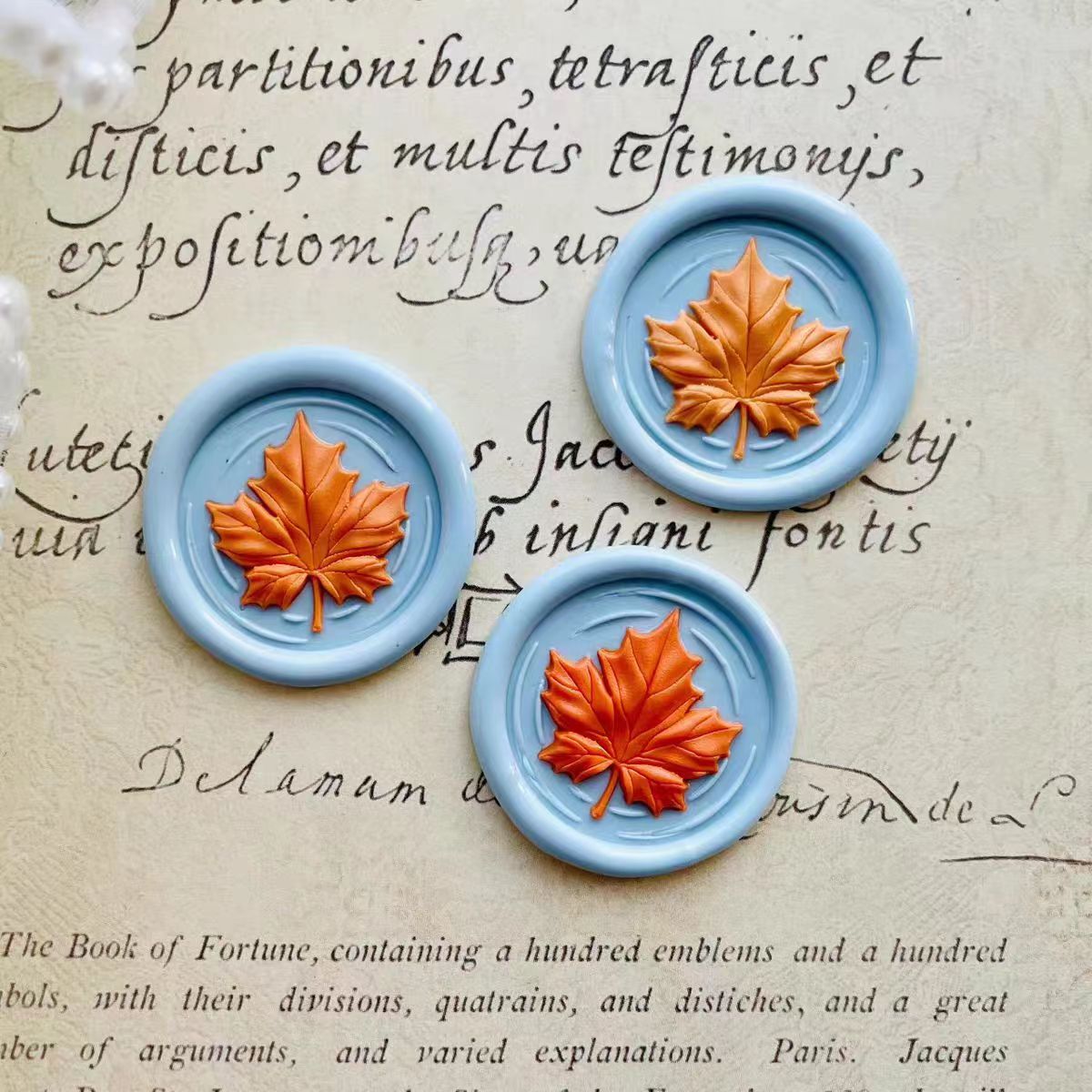 Wax Seal (Maple leaves and ginkgo)