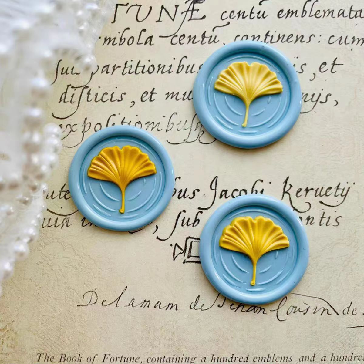 Wax Seal (Maple leaves and ginkgo)