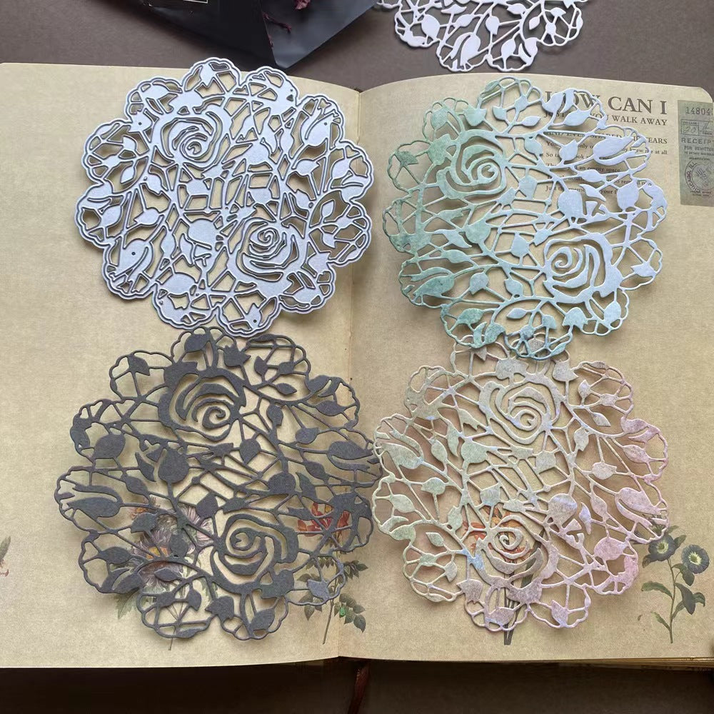 Cut dies (Lace flowers and hearts)