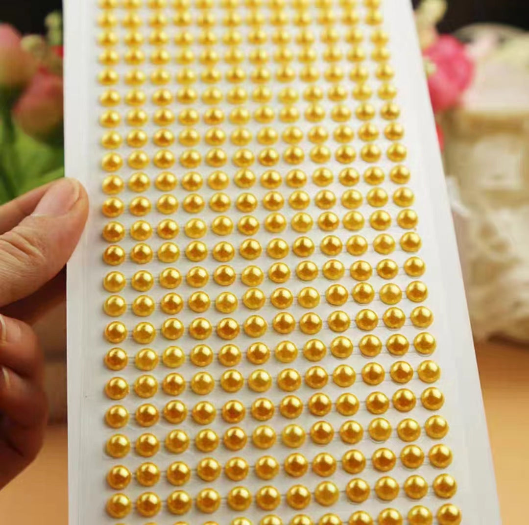 Pegatinas de perlas acrílicas de colores