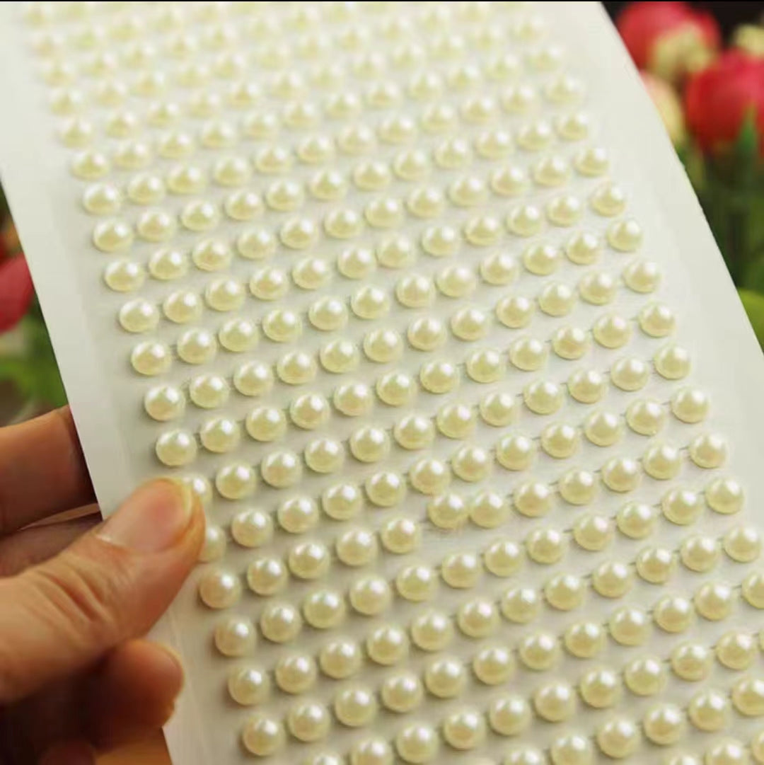 Pegatinas de perlas acrílicas de colores