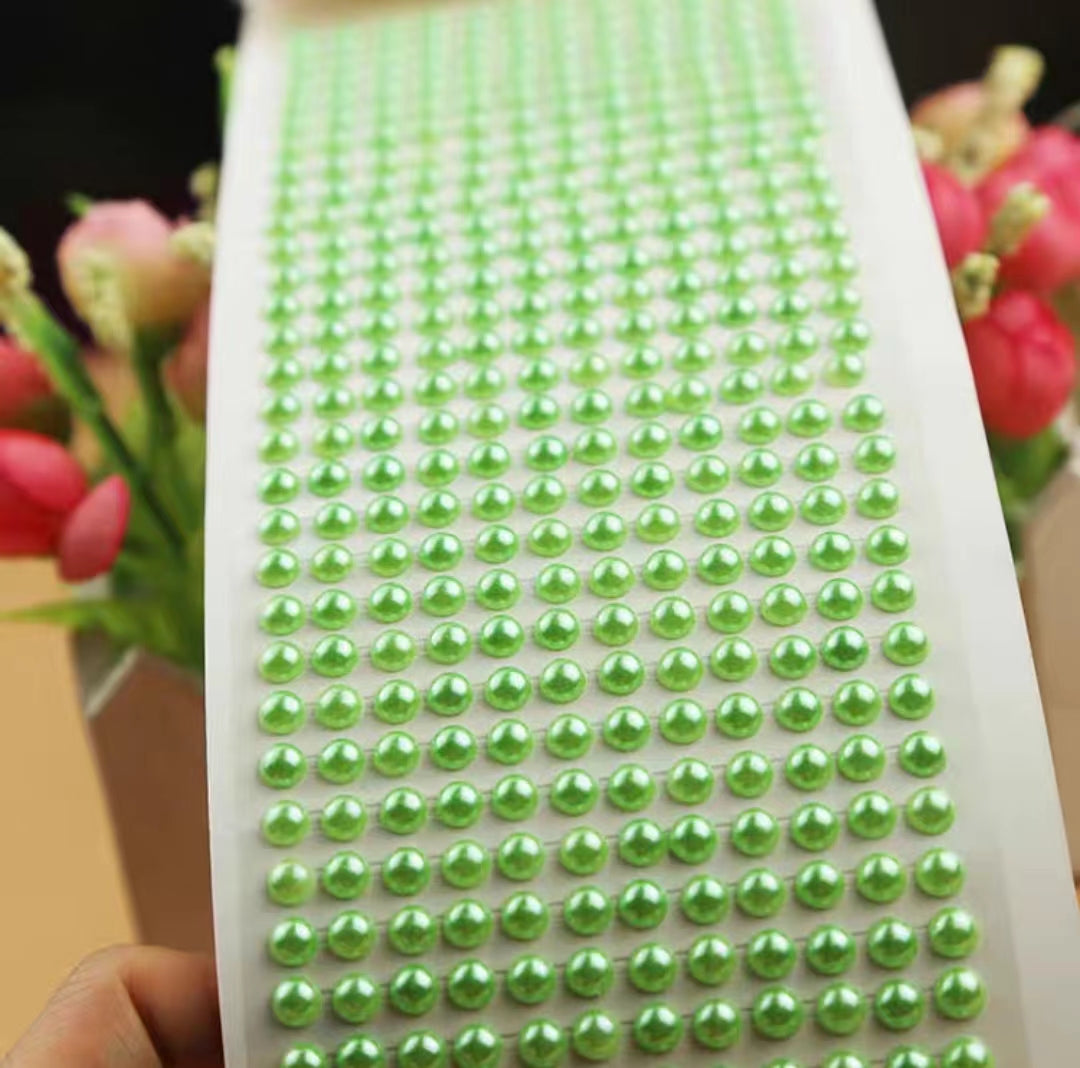 Pegatinas de perlas acrílicas de colores