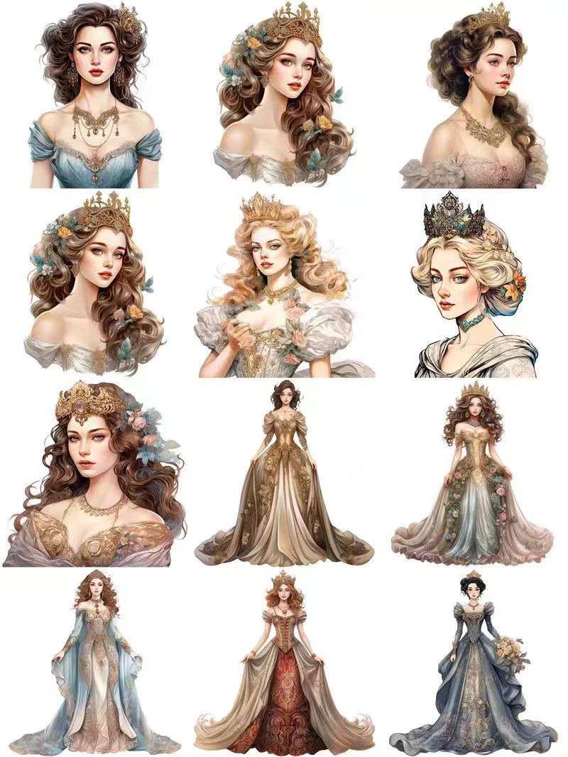 Journal sticker packs (Princess Series)