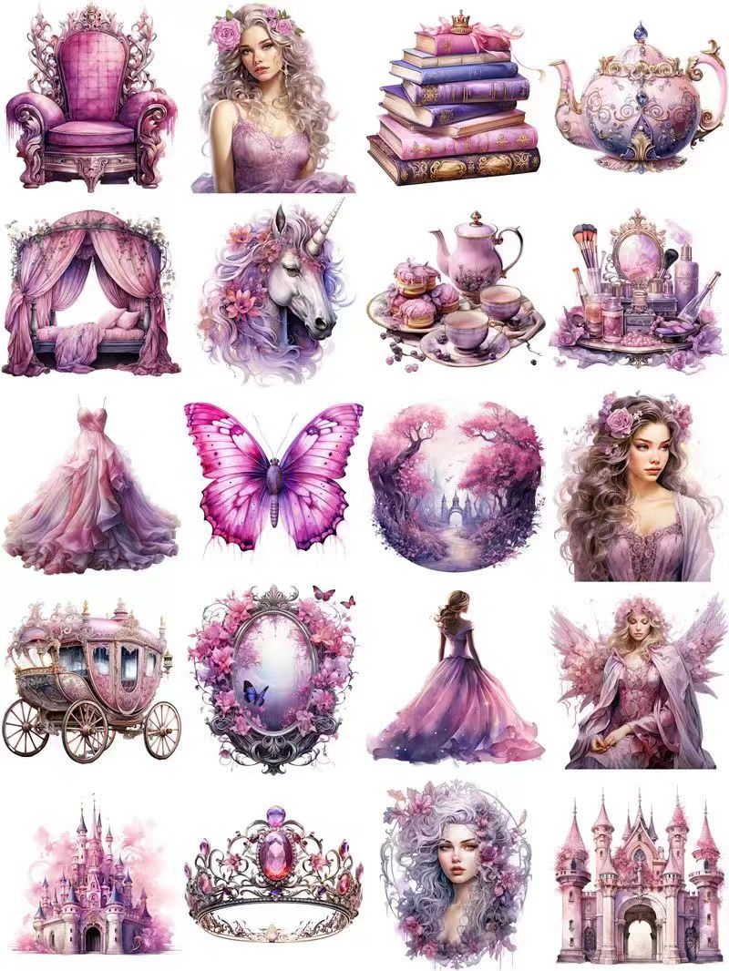 Journal sticker packs (Princess Series)