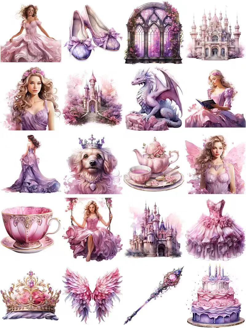Journal sticker packs (Princess Series)
