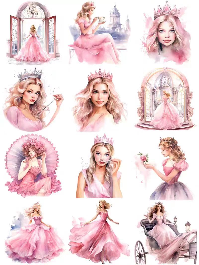 Journal sticker packs (Princess Series)