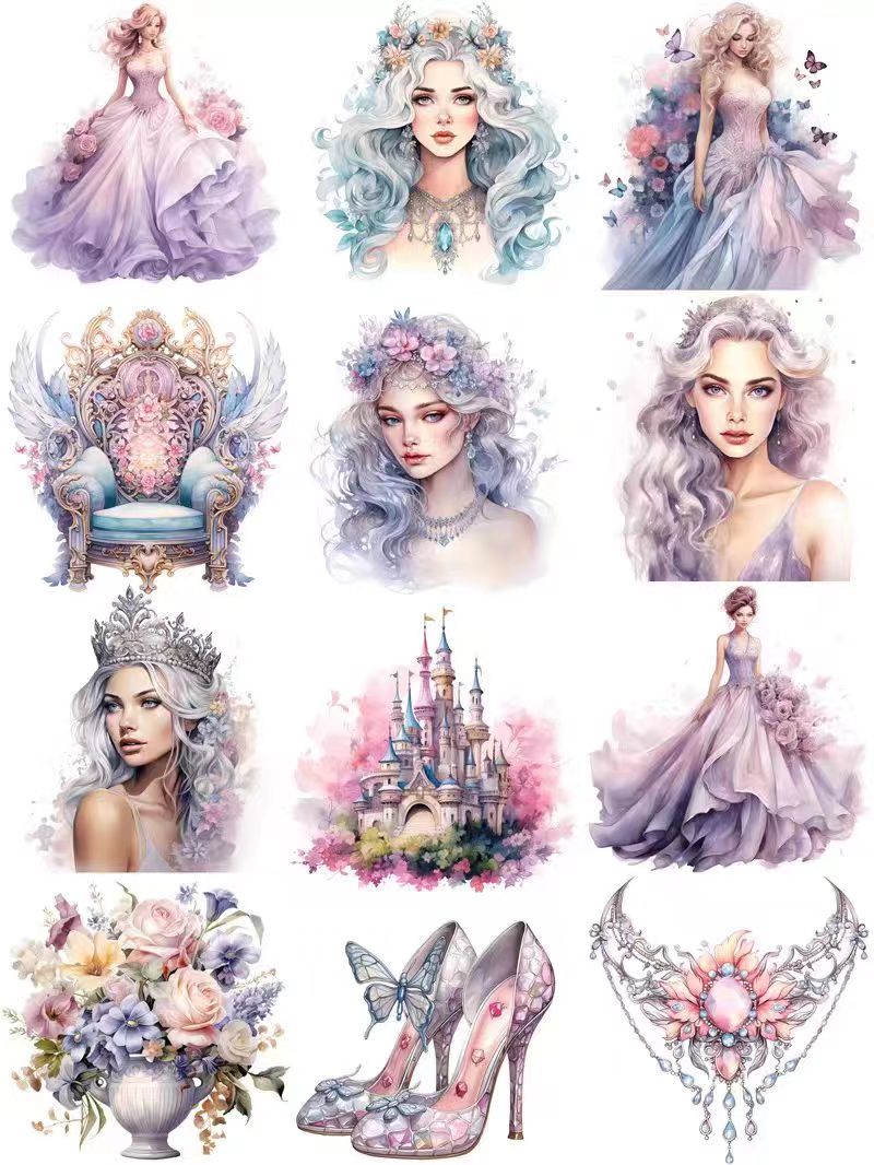 Journal sticker packs (Princess Series)