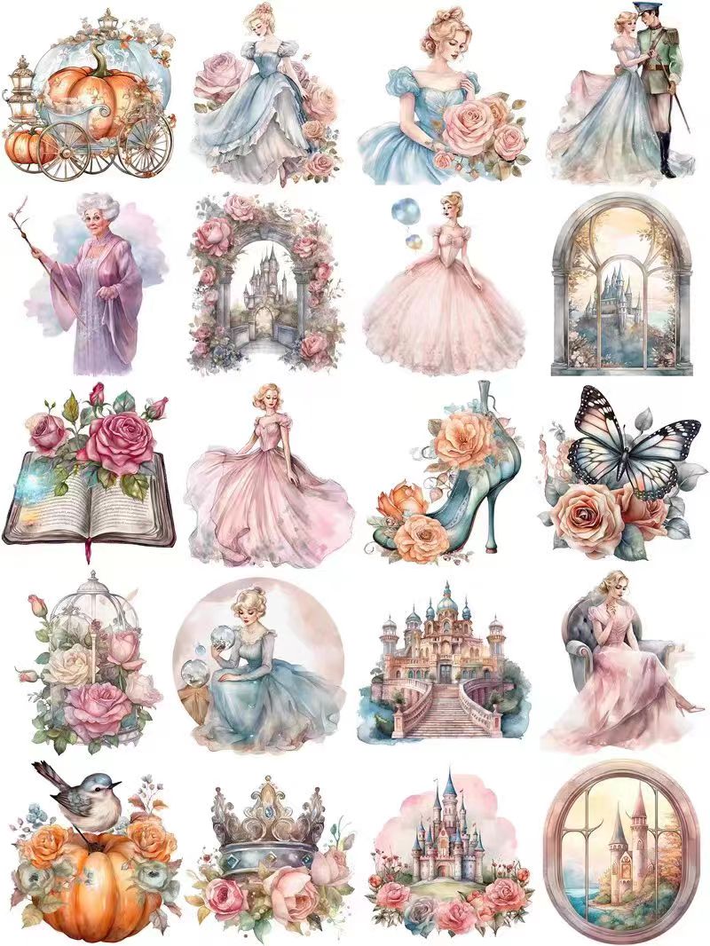 Journal sticker packs (Princess Series)