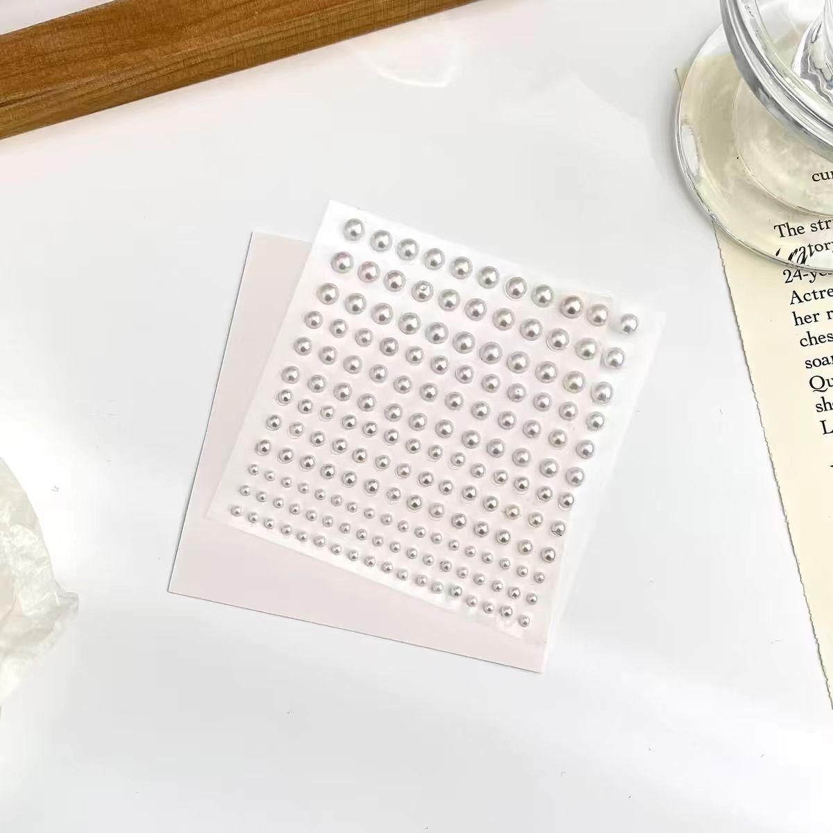 Perleklistermærker til notesbog (ca. 172 perler/pakke)