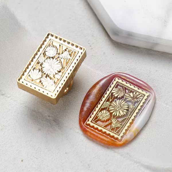 Wax Seal Copper head seal (flower)