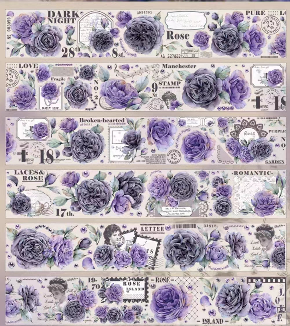 Journal flower PET-tape (6 meter/rulle)