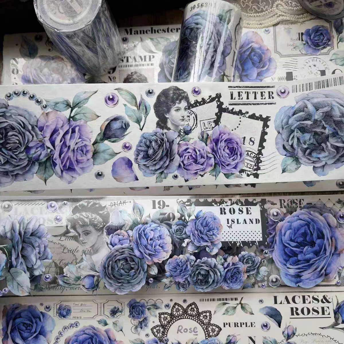 Journal flower PET-tape (6 meter/rulle)