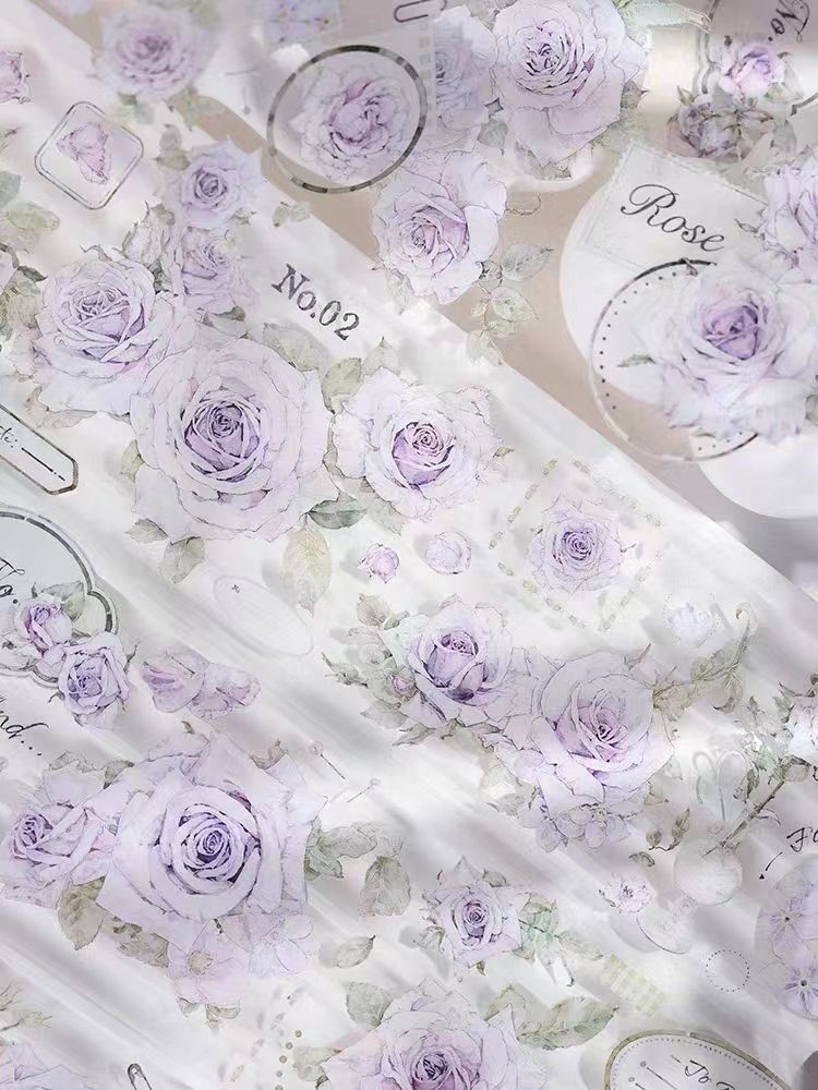 Journal Flower Tape (purple haze) 6 meters/Roll