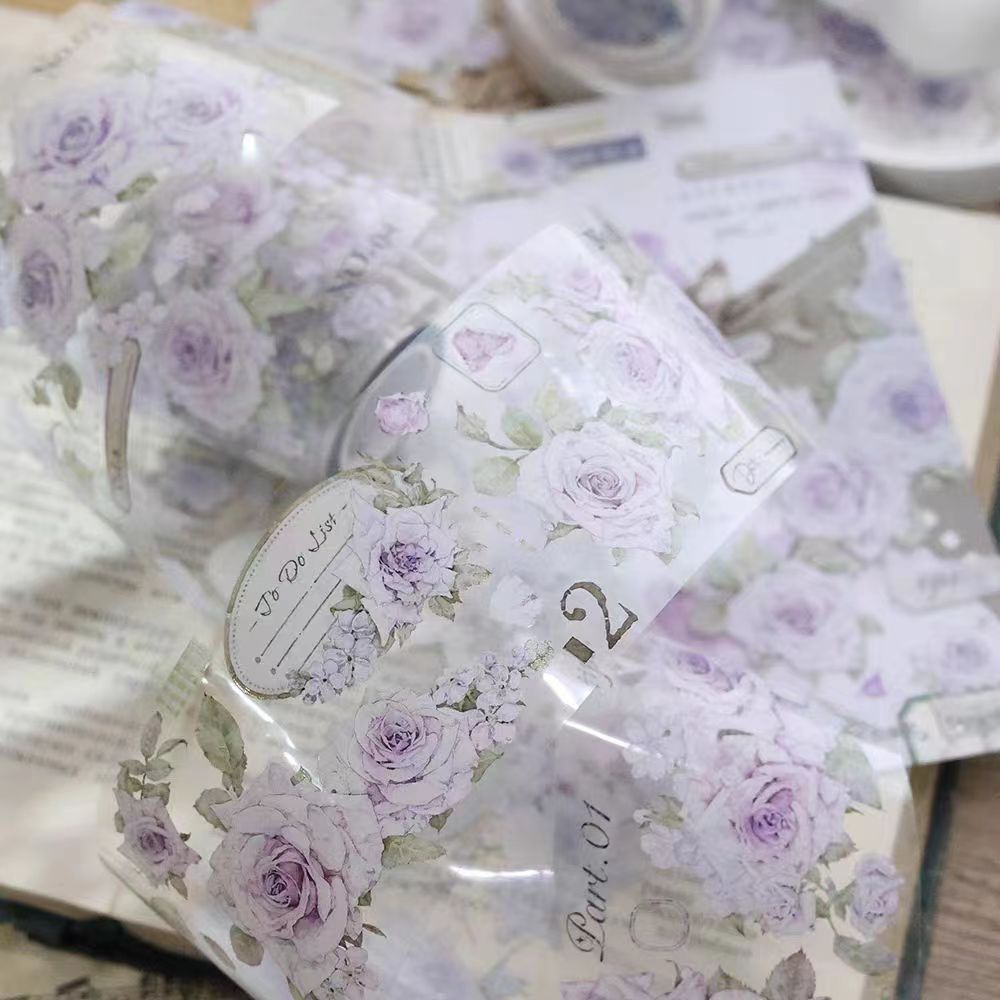 Journal Flower Tape (purple haze) 6 meters/Roll