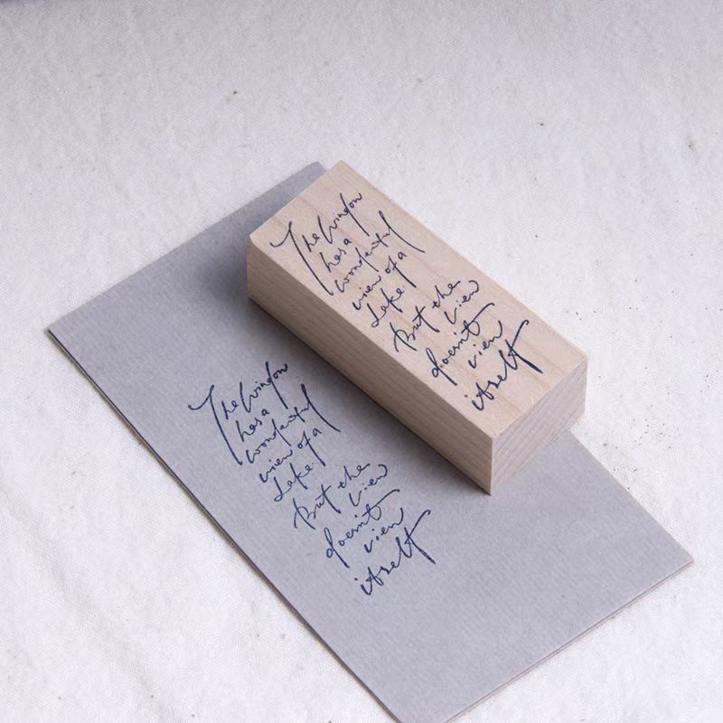 Sello de madera para diario