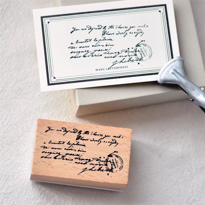 Træstempel til journal