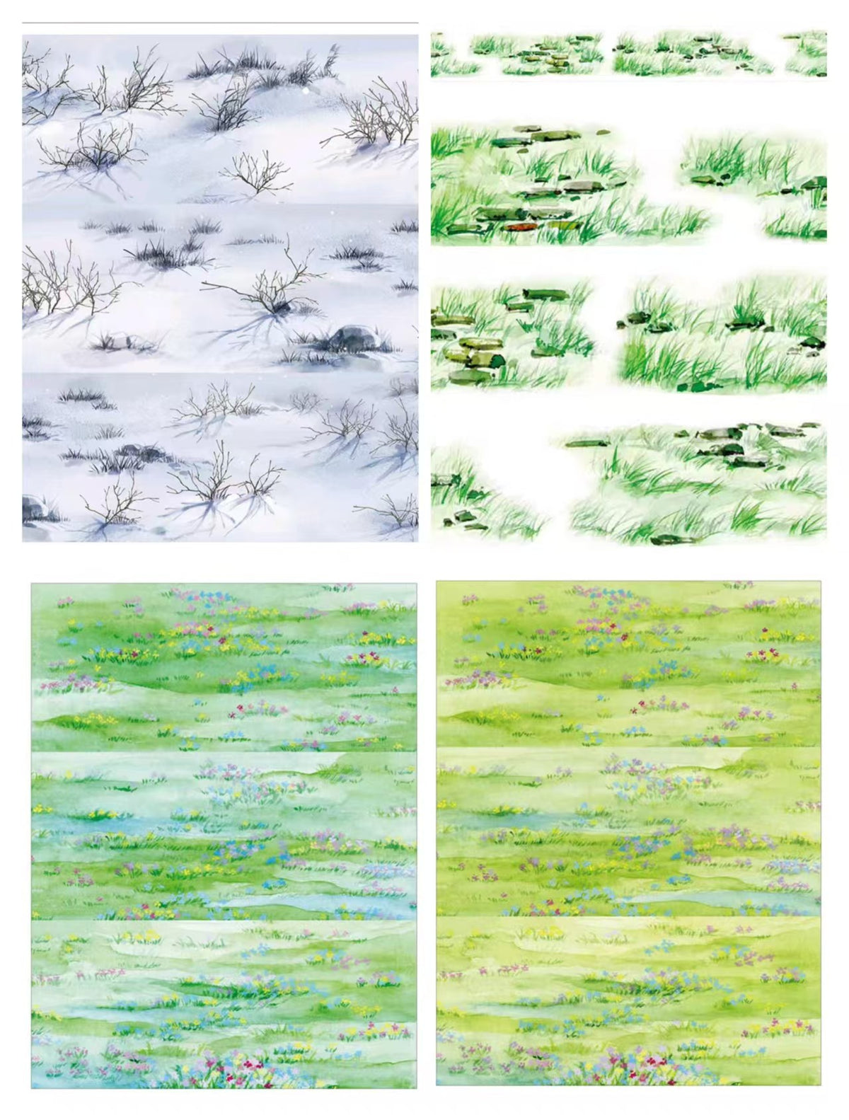 Washi-tape til notesbog (græsland)