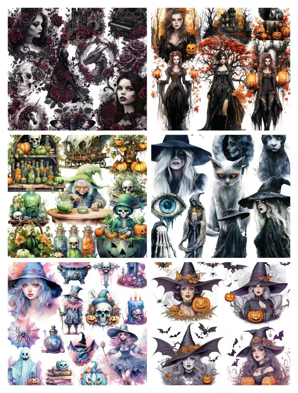 Autumn Halloween Dark Mystique journal supplies (stickers)