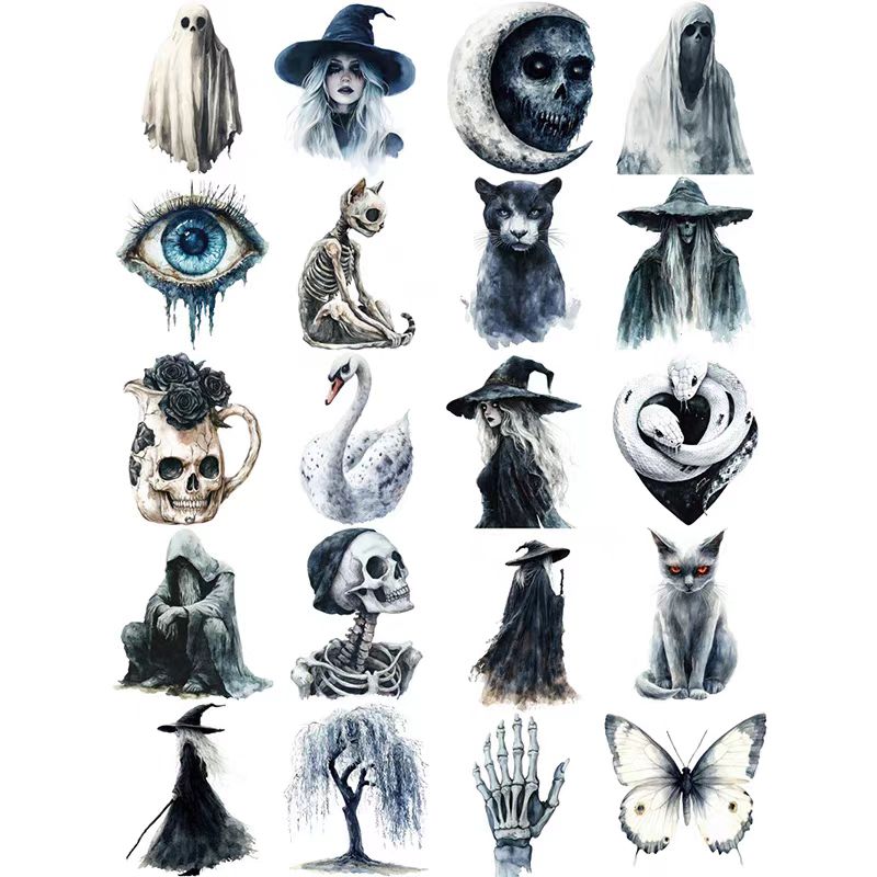 Autumn Halloween Dark Mystique journal supplies (stickers)