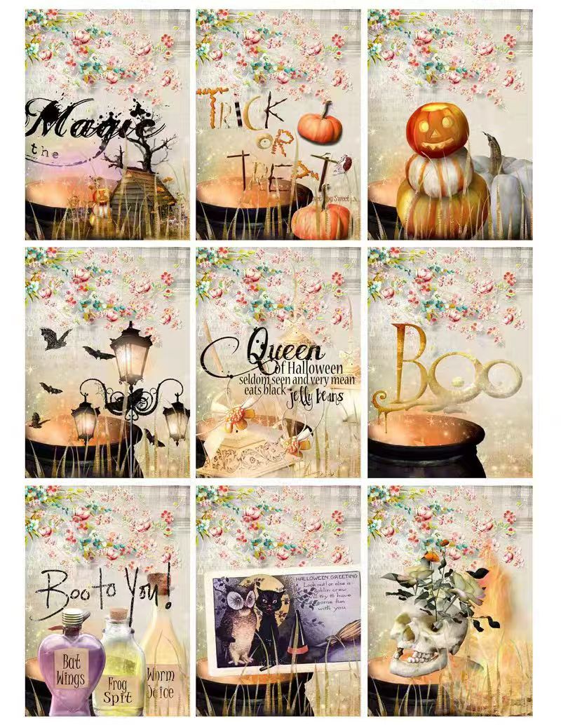 Autumn Halloween Dark Mystique journal supplies (stickers)