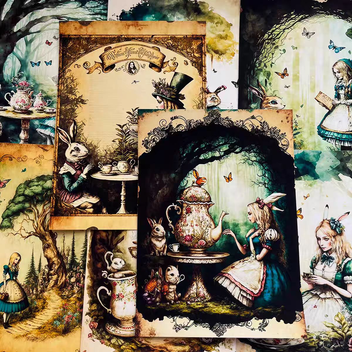 Journal paper packs (Alice) 8pcs/18.5*13cm
