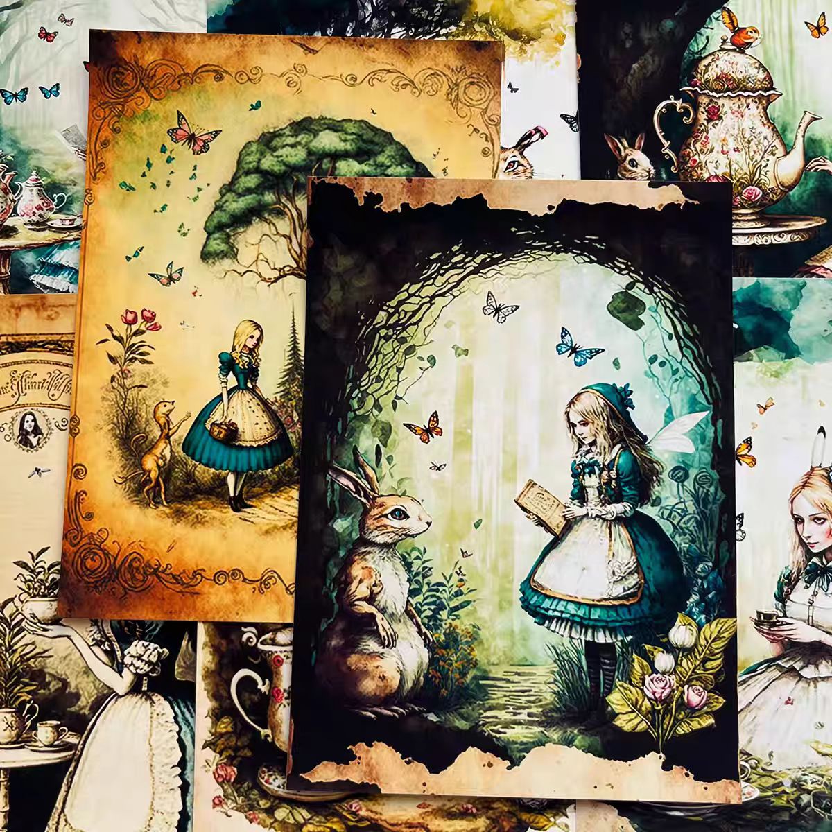Journal paper packs (Alice) 8pcs/18.5*13cm