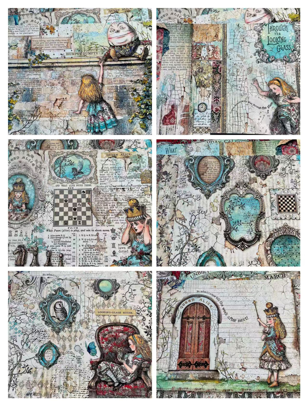 Journal paper packs (Alice) 10pcs/28.5*20cm