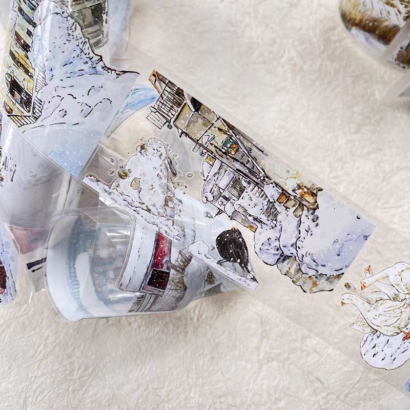 Journal tape (Winter landscape) 10m/roll Dingding