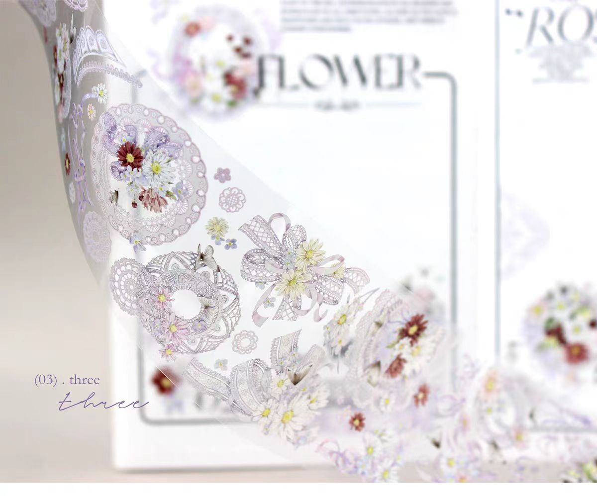 Journal tape (flower) 60mm*10m/roll