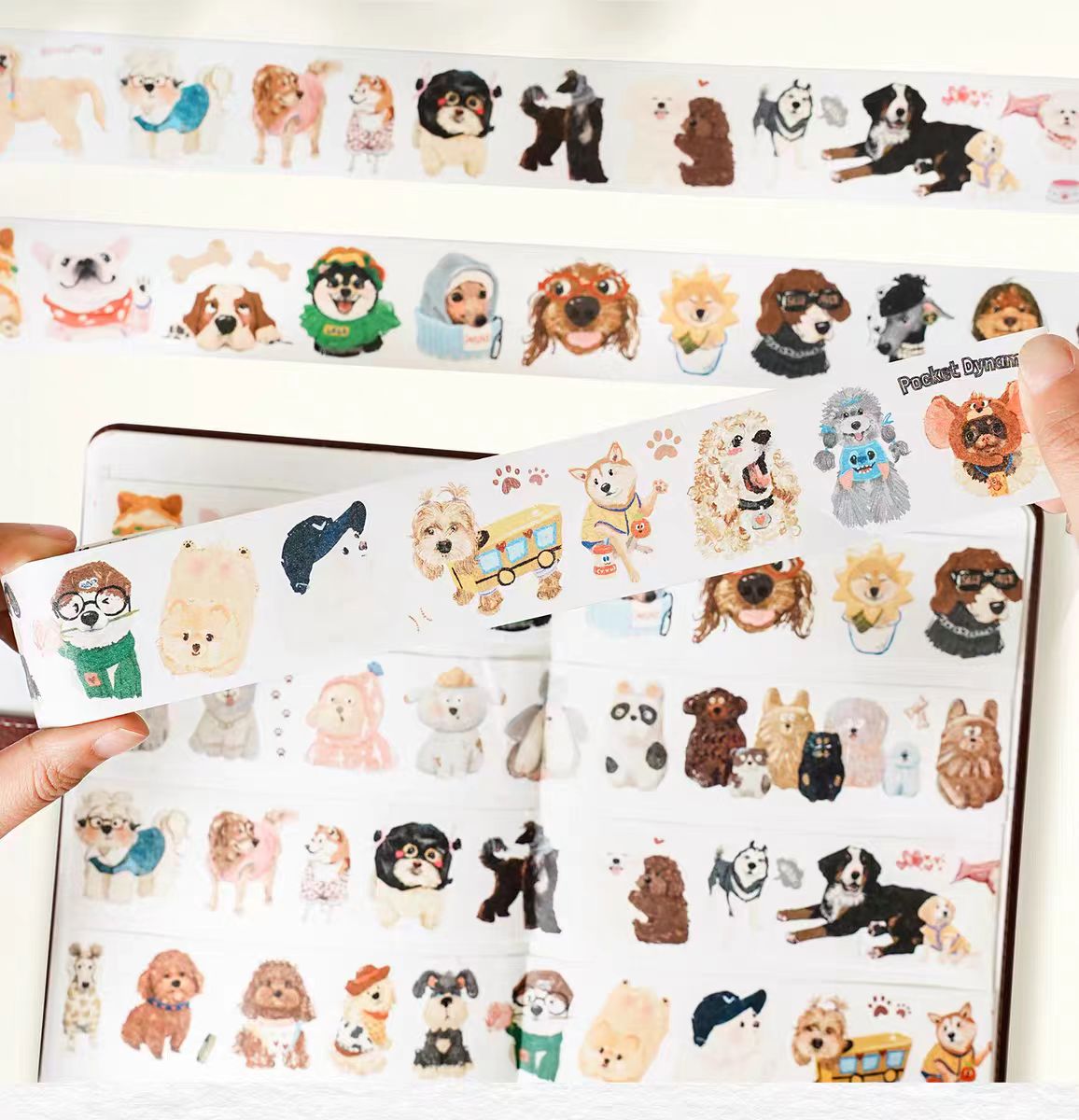 Journal washi tapes (a set of 4 rolls) 4cm*5m/roll