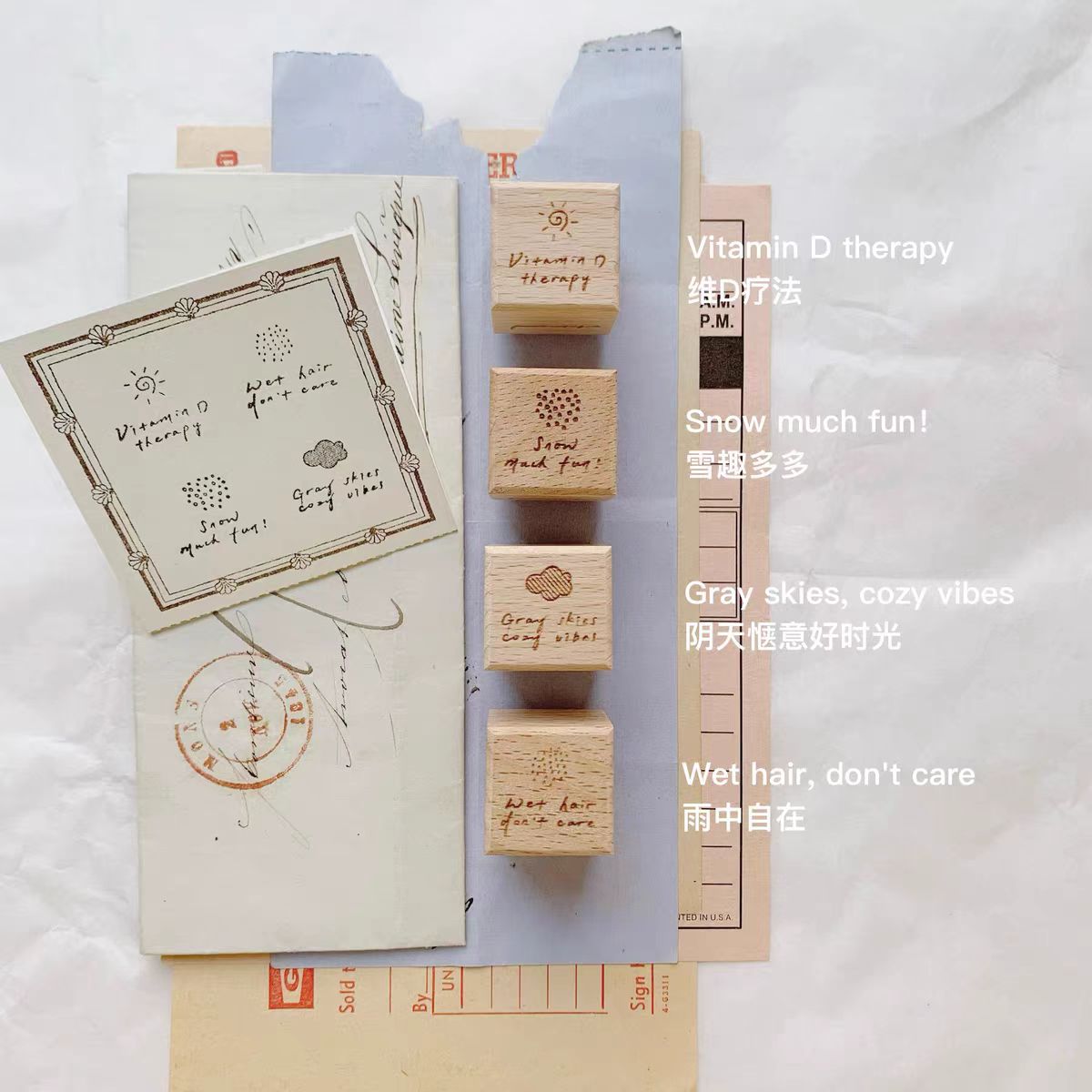 Wooden stamps