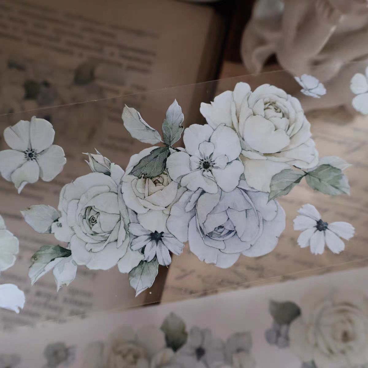 Journal PET/Washi tape (Flower) 5.5cm*5m/roll