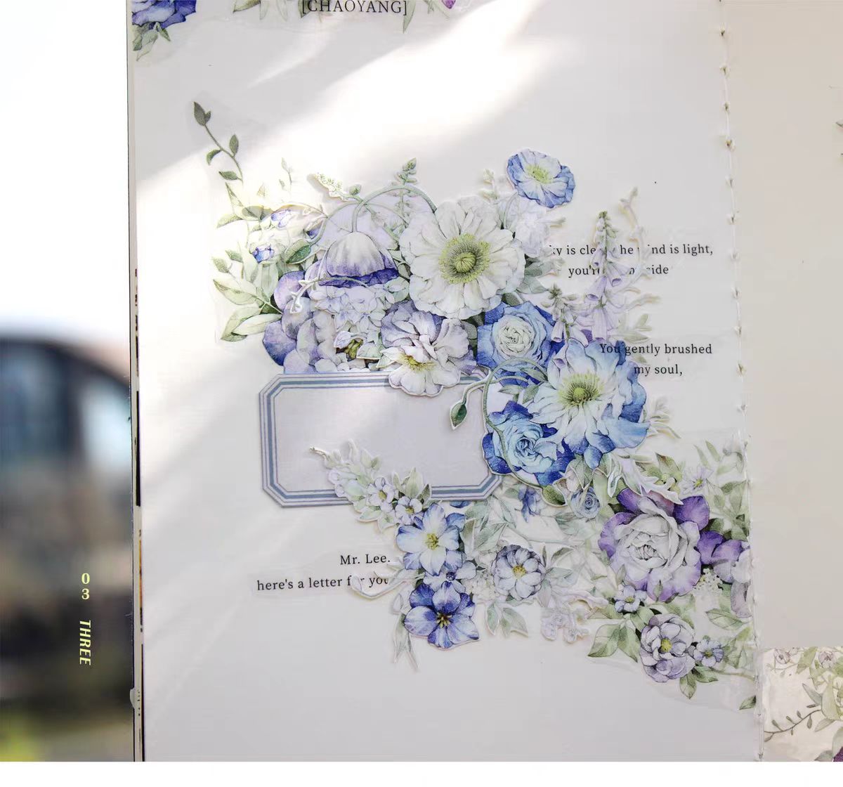 Journal tape (Flower) 70mm*10m/roll