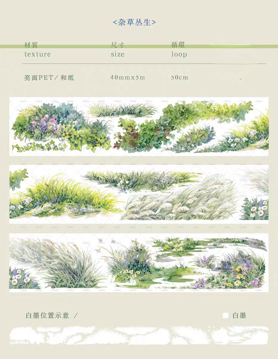 Journal tape (Forest) 40mm*5m/roll