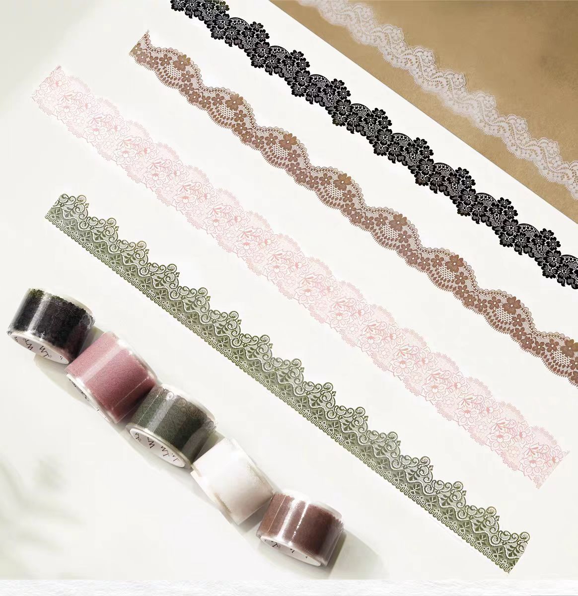 Journal PET tape (Lace) 5 rolls (5m/roll)