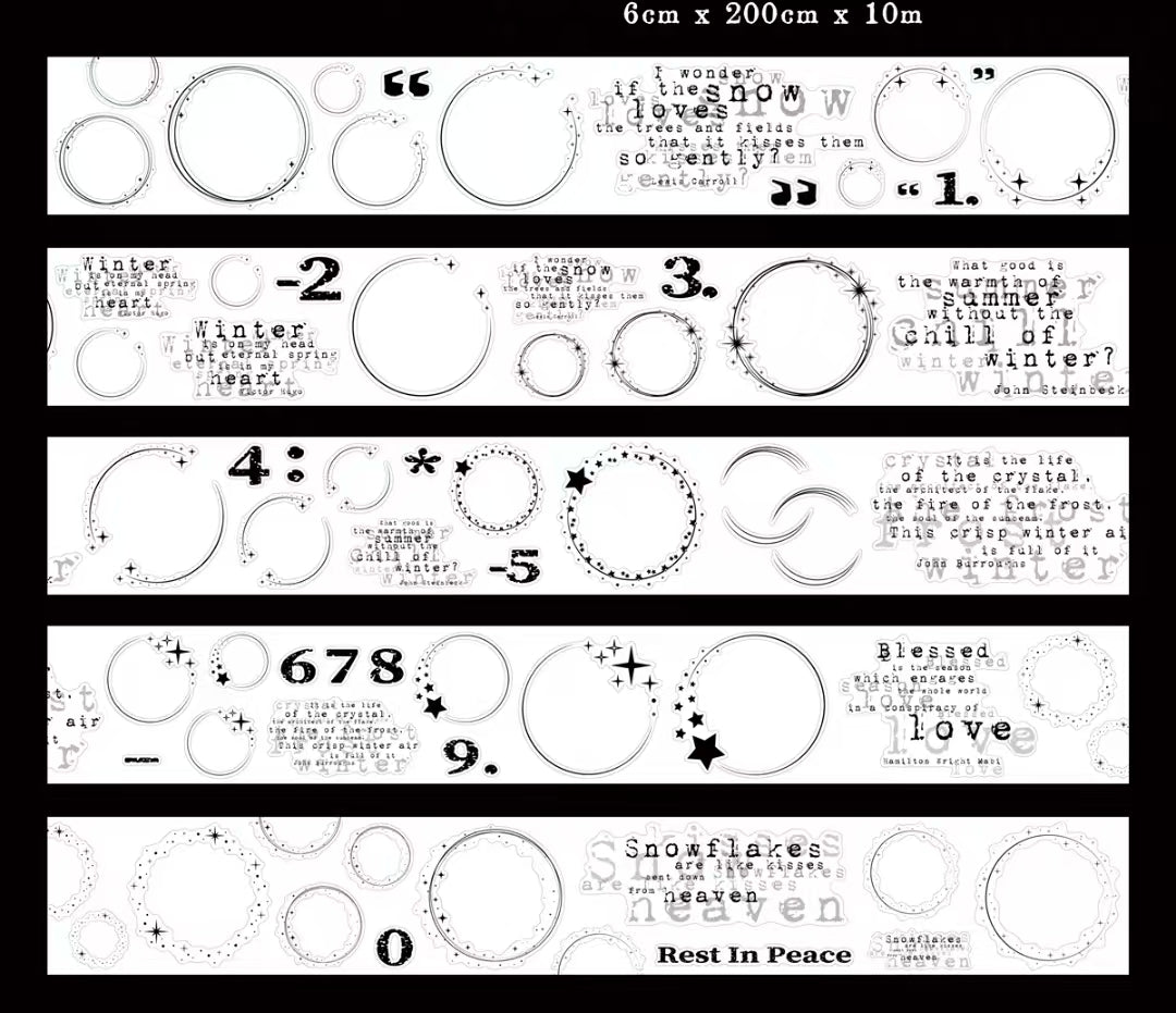 Journal pre-cut tape (6cm*10m/roll)