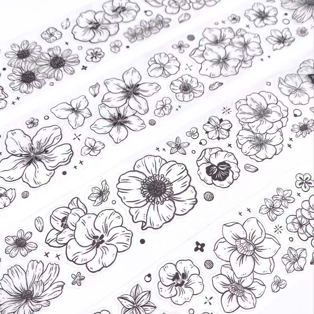 Cinta PET precortada para diario (Flor)