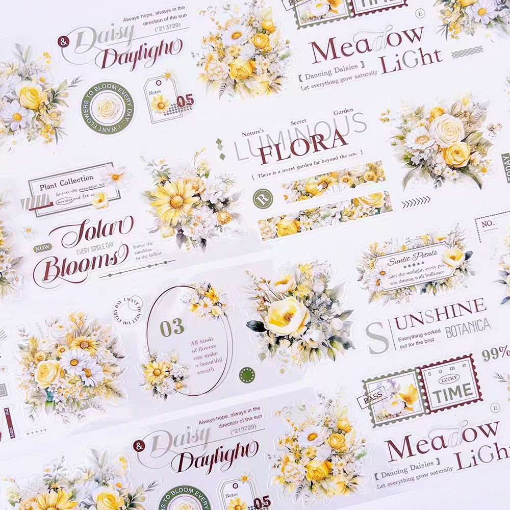 Cinta PET precortada para diario (Flor)