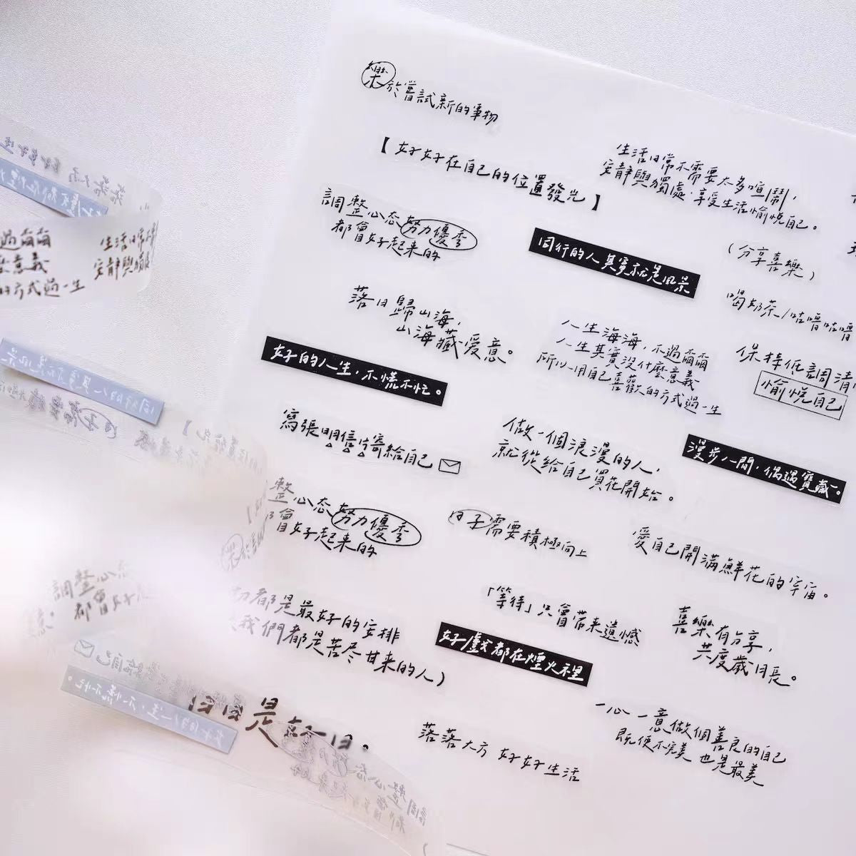 Journal Text Tape