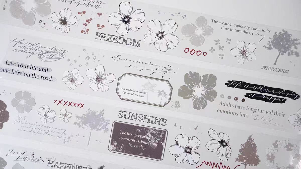 Cinta PET decorativa para journaling (4,5 cm*10 m/rollo)