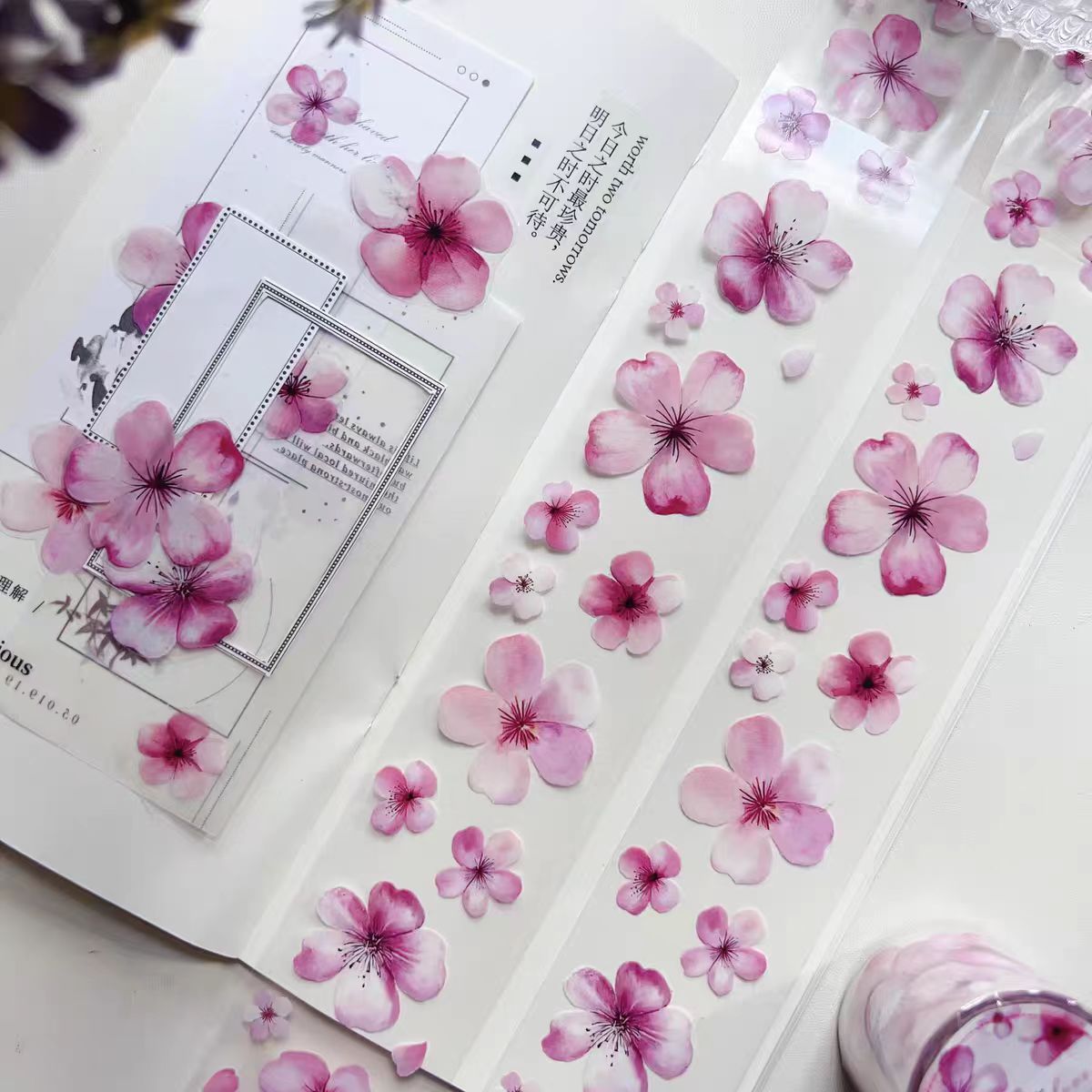 Specielt tilbud (6 ruller Journal flower PET-bånd) 3 m/rulle