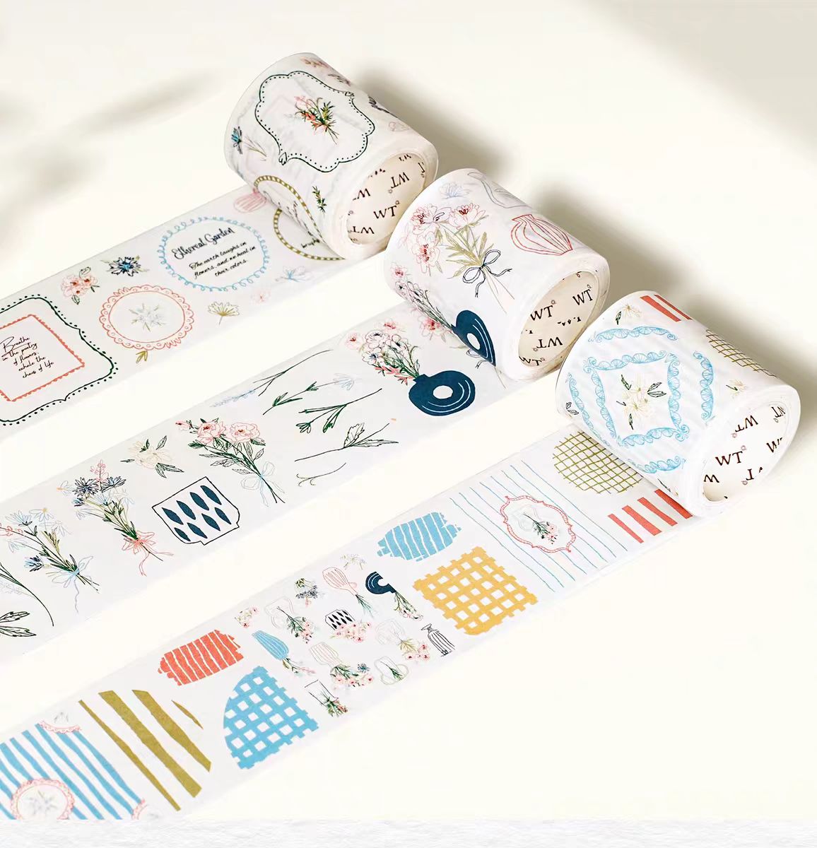 Washi-tape-sæt til journal (5 cm * 5 m * 3 ruller)