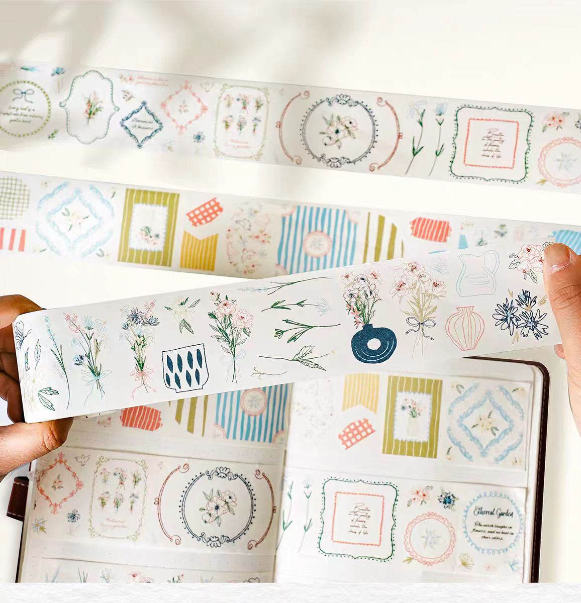 Washi-tape-sæt til journal (5 cm * 5 m * 3 ruller)