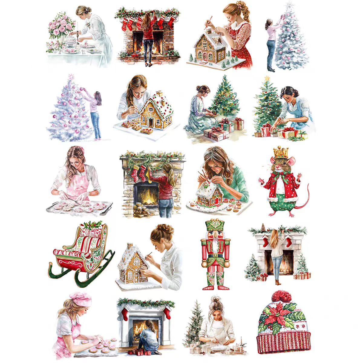 Journal sticker packs (Christmas)