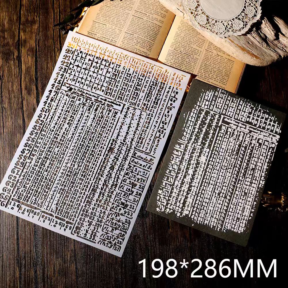 Scrapbook plastic stencils