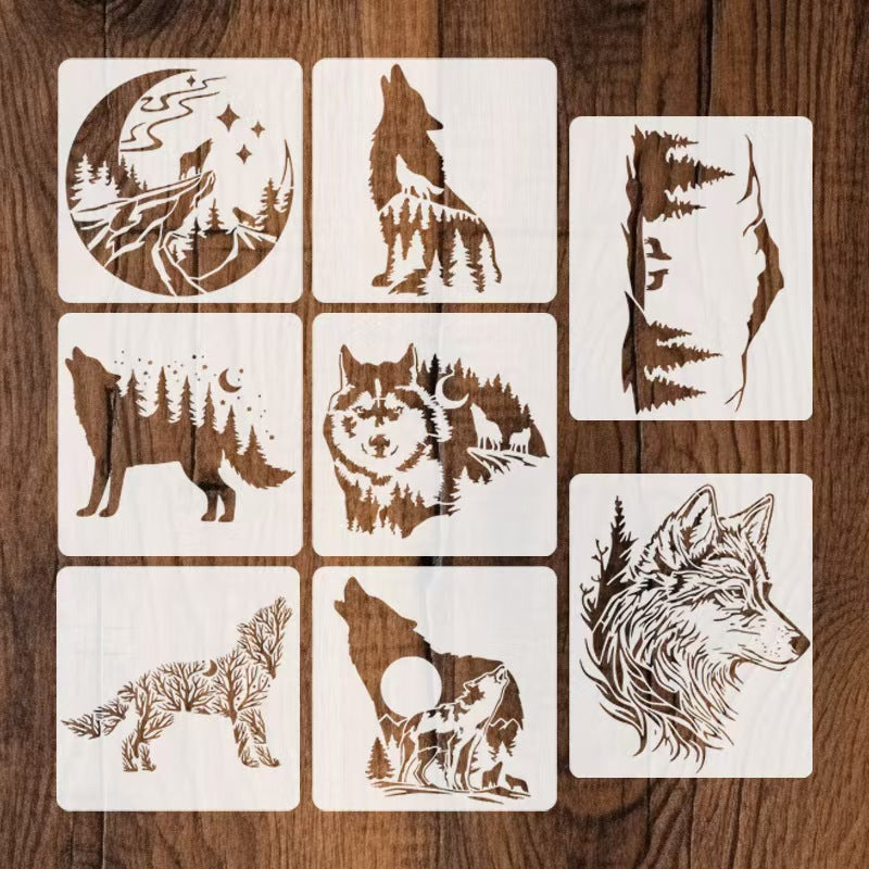 Juegos de plantillas de plástico para álbum de recortes (Animales y plantas)